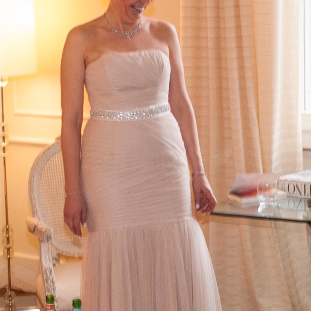 Galina mermaid soft peach gown size 8